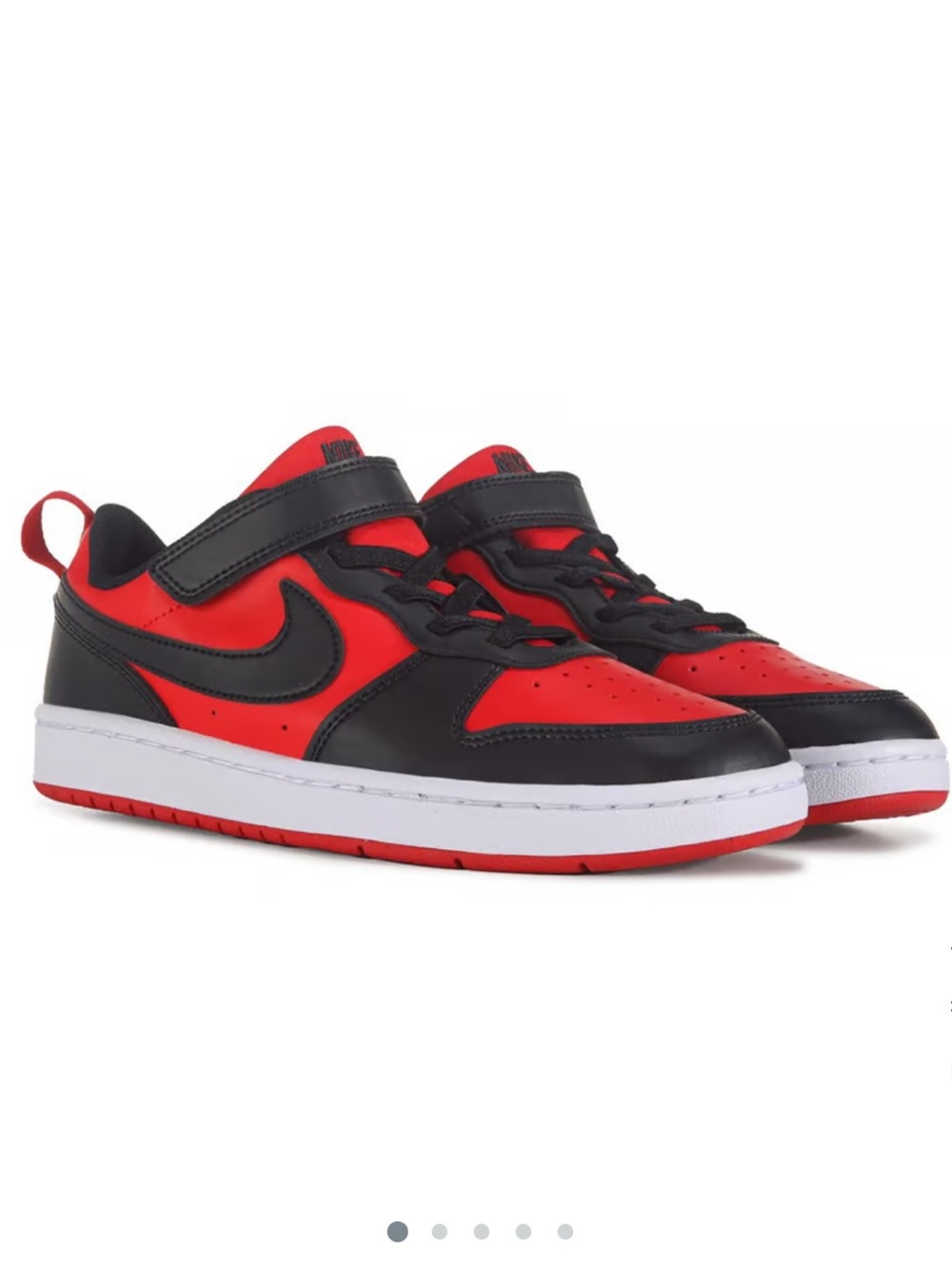 Nike Kids Red and Black Low-Top Sneakers
